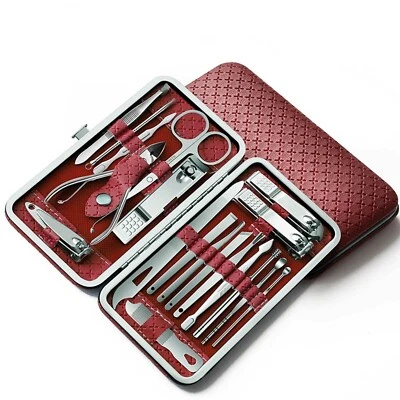 Manicure/Pedicure Set Nail Clippers Cleaner Cuticle Grooming Kit Nail Care Tool - Image 1 of 4