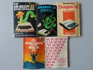 Dragon 32 Book Bundle Lot, Vintage Computer Gaming Manuals - Afbeelding 1 van 5