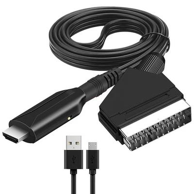 KeyQueen Cavo SCART a HDMI 1080P/720P Adattatore da Scart a Hdmi Tutto in Uno - Immagine 1 di 4