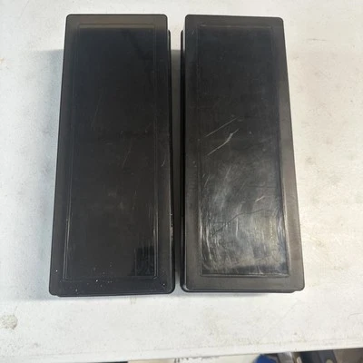 Vintage Plasti Plex Audio Cassette Tape Storage Case Box Black Plastic Lot Of 2 - Image 1 of 4