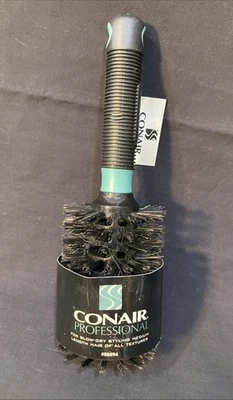 Conair Professional Round Hair Brush Rubber Handle For Blow Dry Styling New 107 - Image 1 of 4
