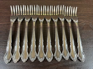 "10 tenedores de cóctel de mariscos Reed & Barton Japón Flambeau de acero inoxidable de 5 3/4""" - Imagen 1 de 18