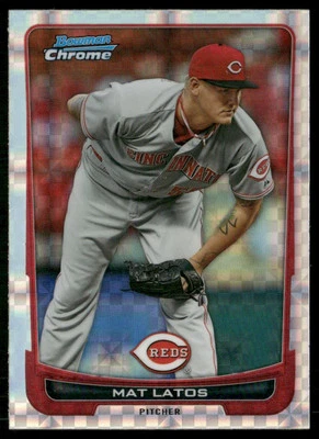 Alfombrilla Bowman Chrome XFractor 2012 Latos Cincinnati Reds #7 *B* Foto 1 de 2