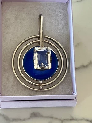 Colgante David Andersen Trollspeil plata esterlina cuarto de galón cristal esmalte Foto 1 de 4