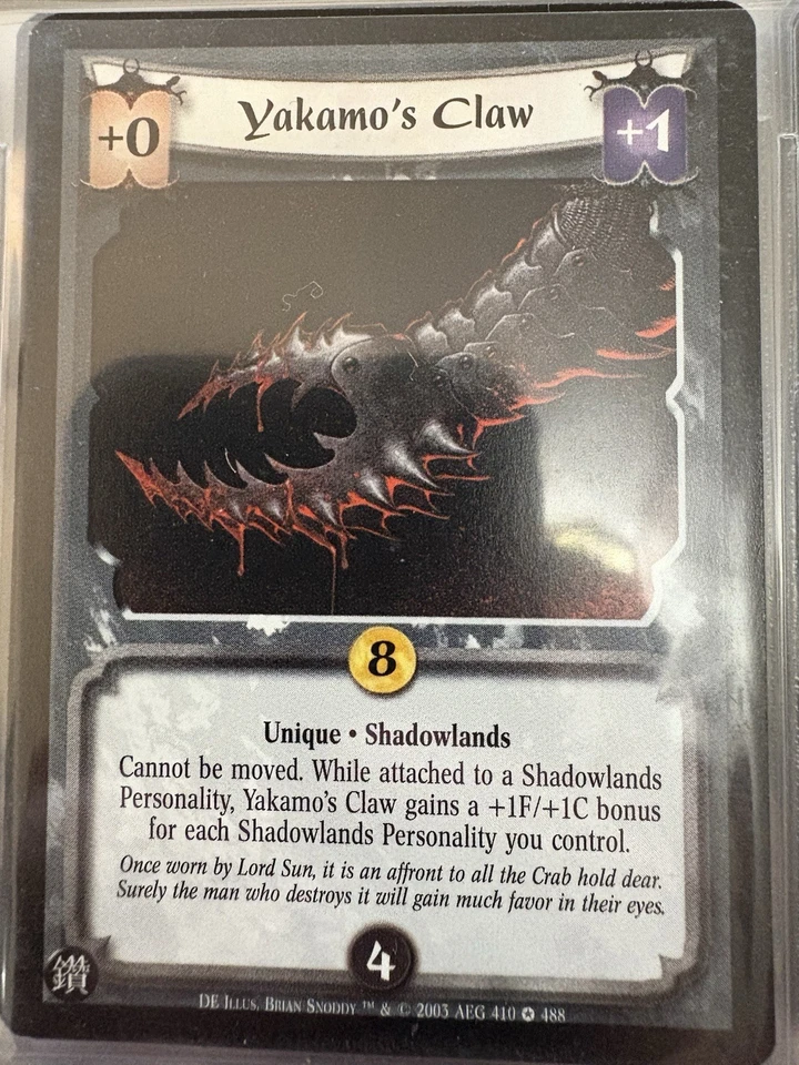 LEGEND OF THE FIVE RINGS, L5R CCG - Yakamo’s Claw-  Awesome Card PWE Tracking! - Image 1 of 1