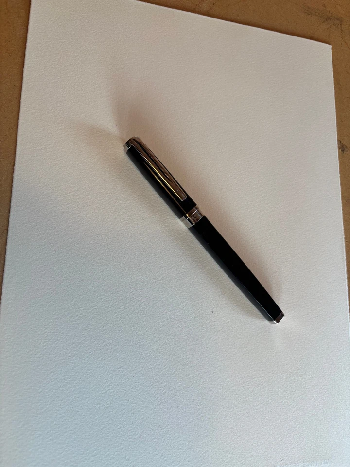 Pluma Estilográfica Waterman Exception Delgada Negra Pt Fina  Foto 1 de 3