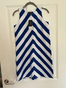 Ralph Lauren Girls Blue & White Stripe Summer Dress 16 Years - New With Tags - Picture 1 of 4
