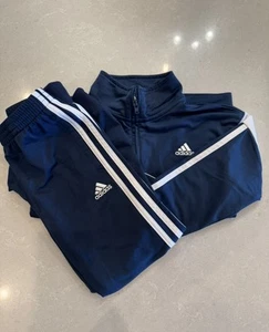 Adidas Youth 2 Piece Classic Track Suit Full Zip Jacket & Pants Size 6 - Picture 1 of 2