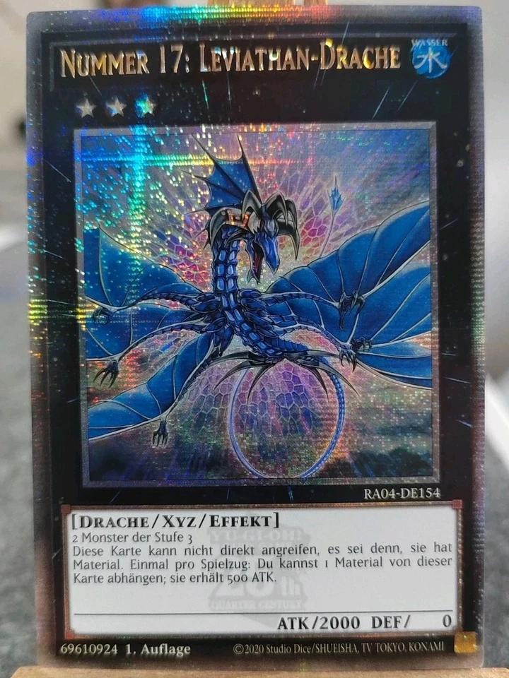 NUMMER 17: LEVIATHAN-DRACHE - RA04-DE154 Quarter Century Secret Rare NM XYZ 3⭐ - Bild 1 von 2