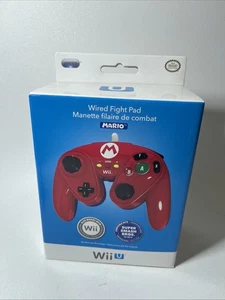 Brand New Nintendo PDP Wii U Wired Fight Pad Controller Red Mario Edition SEALED - Picture 1 of 9
