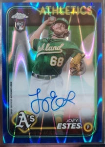 2024 Topps Chrome Joey Estes Rookie Auto RC Blue Refractor #D /150 - Bild 1 von 3