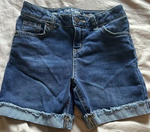 Girls Cat & Jack Midi Bermuda Super Stretch Adjustable Waist Shorts Size 6-7 - Picture 1 of 7