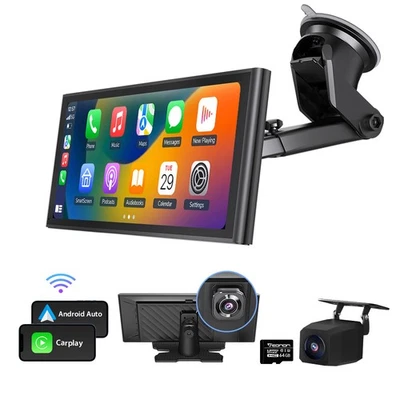 Tragbar CarPlay Android Auto 10,26" IPS Autoradio Bluetooth GPS Navi DC7-32V CAM - Bild 1 von 4