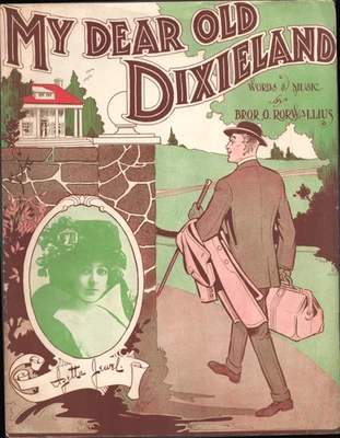 1913 IZETTA JEWEL suffragette, actress MY DEAR OLD DIXIELAND antique sheet music - Image 1 of 2