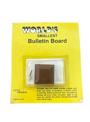 Vintage World’s Smallest Bulletin Board 1975 By 3M Co. Little Freebies, Novelty - Image 1 of 2