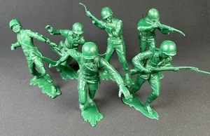 Vintage Marx 6" Plastic US Army Soldiers Different Poses Lot Of 6 1966 - Picture 1 of 8
