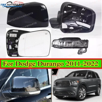 Side Mirror Cover Shell Frame Turn Signal for Dodge Durango 2011-2021 Wing Lens - Image 1 of 4