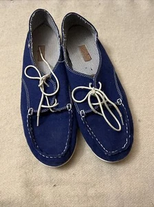 OLUKAI Heleuma Sneakers Women's Size US 8.5 Blue Canvas - Picture 1 of 6