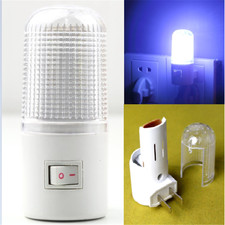 LED Night Light Bedside Lamp Wall Mounted US Plug 4 LED Bedroom Lighting Bulb CN
