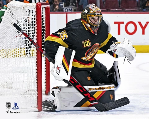 Thatcher Demko Vancouver Canucks Unsigned Black Alternate Jersey 8" x 10" Photo Cover