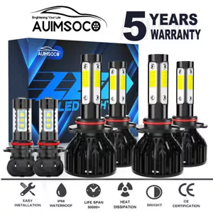 For Toyota Sienna Van 4-Door 2006-2010 LED Headlight Fog Light Bulbs Xenon White - Picture 1 of 19