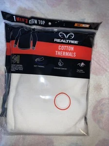 Realtree Heavy Weight Cotton Thermal Top Men's MED Chest 38 - 40 Natural White - Picture 1 of 2