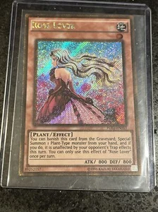 Yugioh Rose Lover - PGL2-EN003 - Gold Secret Rare Unlimited Ed Ships Same Day - Picture 1 of 3