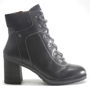Pikolinos Womens Boots Pompeya W7S-N8851 Lace-Up Zip-Up Leather Textile - Picture 1 of 5