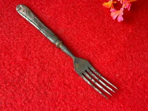 An Old Fine Antique Silver Plated Unique Rare Fork Pack of 1 Piece, Collectible, - Picture 1 of 12
