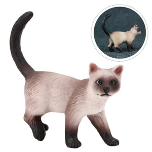 Gato siamés modelo gatito figura miniatura gato estatuillas gatito realista - Imagen 1 de 12