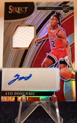 2021 Select Basketball NBA Ayo Dosunmu Rookie Patch Auto /199 - Image 1 of 4