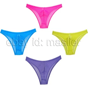 4 PIEZAS Sexy Bikini Calzoncillos Ropa Interior Transparente Bolsa Diseño Pantalones Calzoncillos Masculinos - Imagen 1 de 5