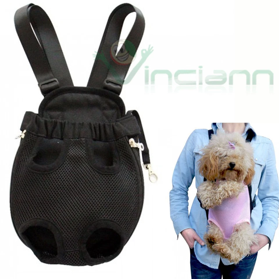 Borsa marsupio trasportino tessuto cane taglia L passeggiata tracolla zaino - Immagine 1 di 1