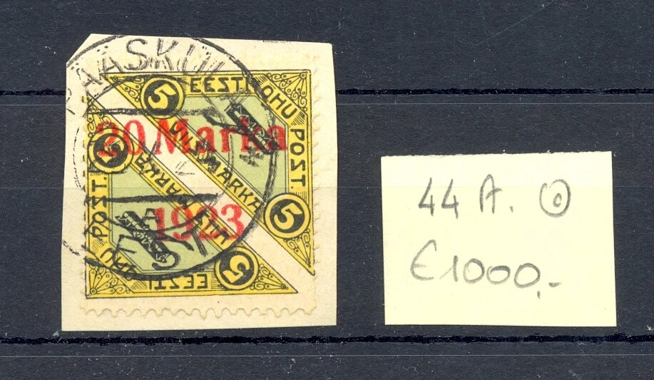 ESTONIA 1923 MI #44 A- CV €1000 Б/У В НАЛИЧИИ ОЧЕНЬ ХОРОШЕЕ СОСТОЯНИЕ  - Изображение 1 из 1