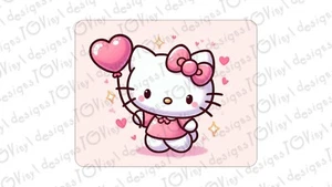 HELLO KITTY Rectangle Mouse Mat Gaming Computer Mousemat Pad Cat Balloon Cute - Afbeelding 1 van 2
