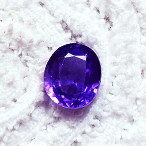 6.00 Ct Violet Amethyst Oval Cut Certified Loose Gemstone With Free Gift - Picture 1 of 8