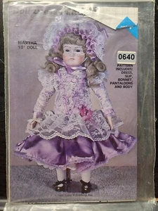 Poissot Doll Dress Pattern 18" Martha Victorian Ruffled Dress - Picture 1 of 2