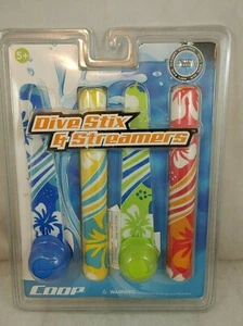 Palos de buceo cooperativo Stix & streamers piscina juego de agua natación juguete divertido niños playa NUEVO - Imagen 1 de 3