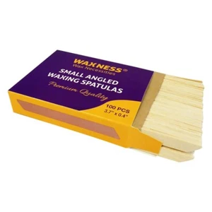 Waxness Small Waxing Wooden Angled Spatula Applicator 100pk - Picture 1 of 2