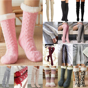 Winter Ladie Knit Over Knee Leg Warm Thigh High Thick Long Boot Sock Stocking