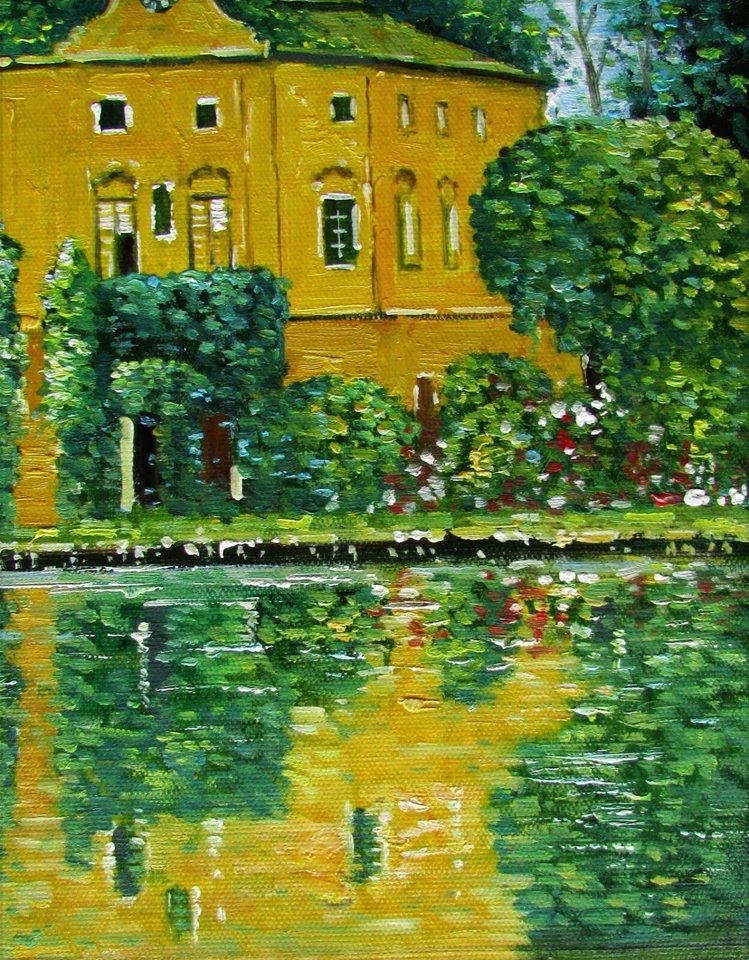 Gustav Klimt Schloss Kammer on Attersee Repro, pintura al óleo pintada a mano, 8x10 pulgadas Foto 1 de 2