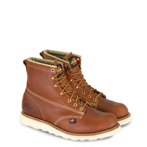 Botas Thorogood 814-4355 6" American Heritage Tabaco Punta Lisa Cuña Hechas en EE. UU. - Imagen 1 de 5