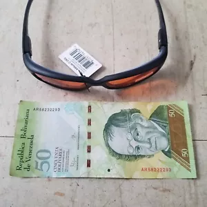 Rectangle Glasses Sunglasses Men Orange Lens Spring Hinges 50 Venezuela Fem BA - Picture 1 of 12