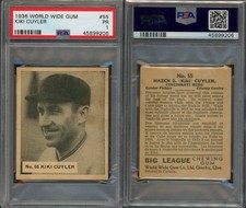 1936 WORLD WIDE GUM #55 Hazen Kiki Cuyler Chicago Cubs HOF PSA 1