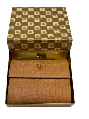 De Colección Buxton El Monedero Francés Grano Superior Cuero de Vaca Cartera Monedero Caja Nuevo Foto 1 de 4