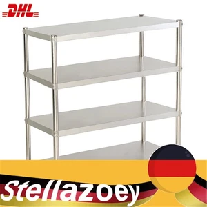 Schwerlastregal Edelstahlregal Edelstahl Gastronomie Regal Küchenregal 4 Böden - Bild 1 von 8