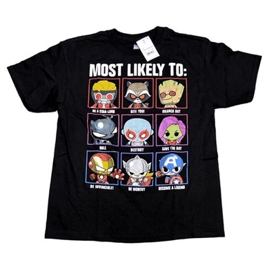 Camiseta Marvel Guardians Avengers Most Likely To Niños Talla Grande Foto 1 de 4