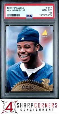 Pinnacle #447 1995 Ken Griffey Jr. Mariners Hof Pop 2 PSA 10 Foto 1 de 3