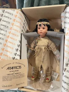 Gentle Shepherd by Perillo/Artaffects Native American 13" Porcelain Doll 1993 - Picture 1 of 2