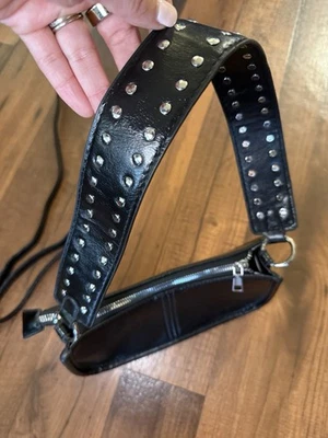 Bolso de Hombro Negro Guess De Colección Cartera Y2K Logo Hebilla Baguette Bolso de Mano Foto 1 de 4